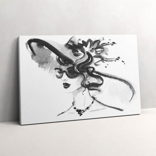 Tableau femme à la mode Wallfluent pour revitaliser un mur vide avec une toile 60x40