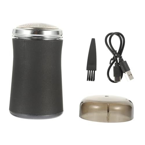 Ipetboom 1 Juego maquinilla de afeitar rasuradora razor maquinilla electrica raspador facial cabello afeitadora electrica multiusos máquina de afeitar flotante 3d aleación de aluminio Black