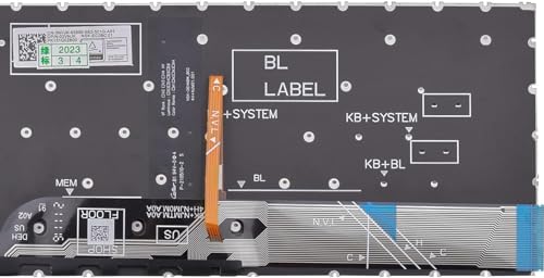 Image of Replacement Keyboard Compatible with Dell Inspiron 15 3510 3511 3515 5510 5515 5518, inspiron 16 7610, Latitude 3520, Vostro 15 3510 3515 3520 3525 7510 with US Layout (Grey, with Backlit)