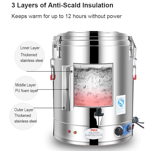 Olla aislada de gran capacidad con control de temperatura para agua y café 3
