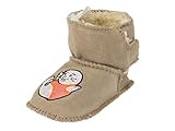 Lupil Baby Leder Hausschuhe Schuhe Süß & kuschelig Warm Beige 21