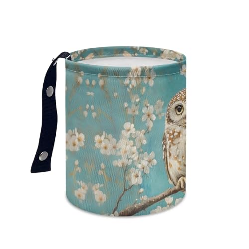 Image of Owl Floral Car Trash Can Garbage Bin Universal Hanging Cars Garbage Can Cars Interior Accessories Fit Most Vehicle SUV Truck
