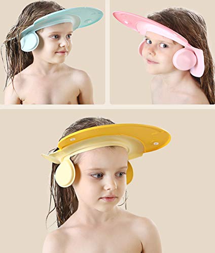 Baby Shower Cap Bath Wash Shampoo Shield Hat Adjustable Toddler Head Hair Rinser Visor Prevent Water From Entering Eyes And Ears Protection Children And Kids (Blue) #TOP5