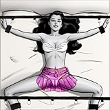 BDSM Bed Straps Restraints Sex Plush Tie Downs Under Mattress Adult Play Spreaders Bar Legs and Hands, Bondge Ties for King/Queen Size Bed Sex Bondage Kit Toys Cuffs for Women Sweater