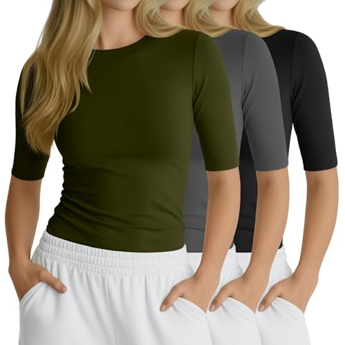 JoyMotion - JoyMotion Women's Half Sleeve Compression Shirts 3-Pack - Large - Best Deal on Amazon