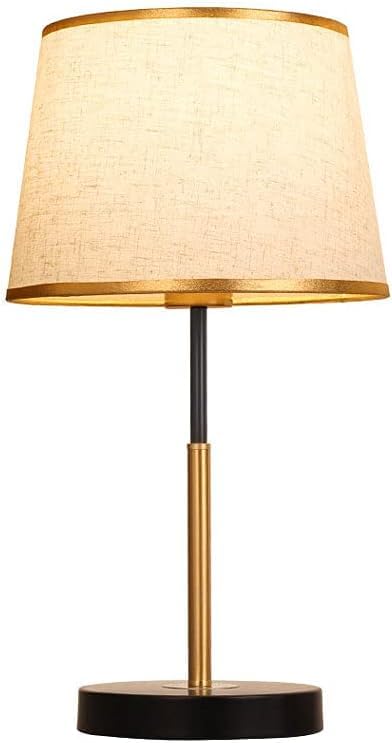 Lampe de chevet moderne en lin beige avec variateur tactile haut de gamme