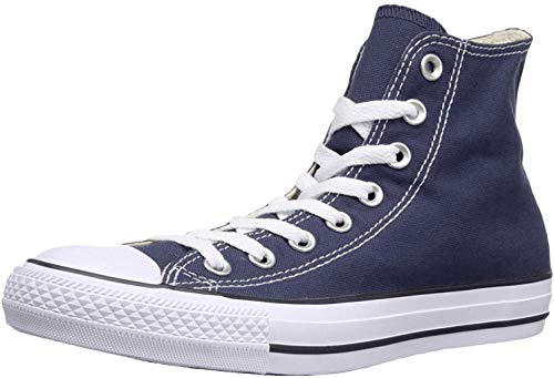 Converse Unisex Chuck Taylor Classic High Top Canvas Sneakers (10.5 Women/8.5 Men, Navy)