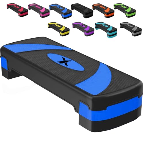 Xn8 Sports Steppers for Exercise Workout Adjustable Height 10cm 15 cm 20cm Sturdy Exercise Step for Gym Aerobic Steps Cardio Exercise and Stretching- Exercise Stepper for Home