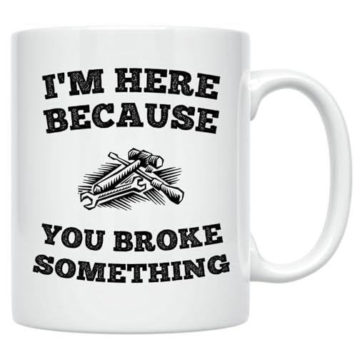 Taza de café blanca de cerámica 11 oz con diseño divertido miniatura 1
