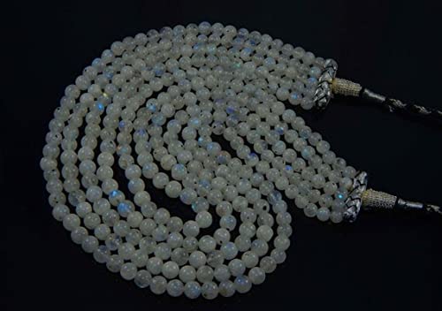 Pierre de lune arc en ciel perles rondes 6-7 mm pour creation bijoux de lithotherapie