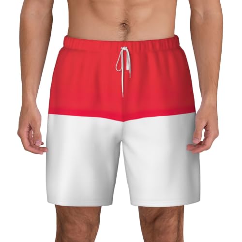 Short de bain homme drapeau indonésien léger pour la plage