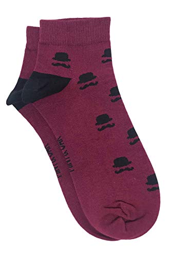 Image of Mint & Oak Men Ankle Socks, Printed Funky Socks, Cotton Unisex Ankle Length Sock, Odour Free Socks - Pack of 1