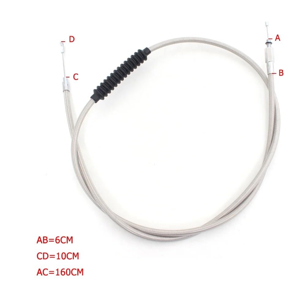 Cable de embrague trenzado para motocicleta, Control manual acero Wolfram para Softail, Para Road King, Para personalizado, 140-180CM