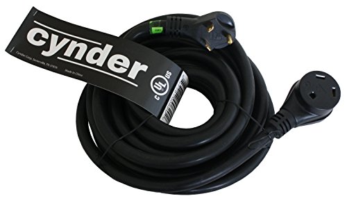Cynder 00621 RV 30 Amp Heavy Duty Power Extension Cord 50' Foot (50 Feet, Black)