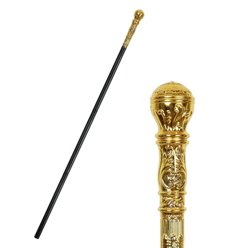 44in Gold Wizard Staff Plague Doctor Costume Cane Egyptian Walking Scepter