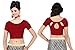 Produktbild Blouse Bluse Saree Bollywood Wedding Hochzeit Sari Kleid Damen Indian ganz Casual Birthday Crop top fertig genäht Readymade gestickt Dehnbar Stretchable Material (184 Ant Cherry red)