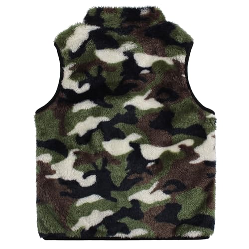 Image of JESKIDS Girls' Boys Sherpa Fleece Vest Outwear Lightweight Solid Color Cute Jacket with Pockets 2-11 Years