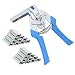 MOGOULUA Hog Juego de Alicates para Jaula de Mascotas 1200 unidades Pinzas para Cercas Anillos de Clip Pinzas Automáticas para Colchones Sofás Vallas Jaulas para Herramienta de Instalación(azul)