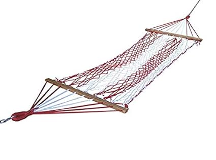 Hangit FDPD 3011 Multicolor Outdoor UV resistant Rope Hammock for Single adult use, 113 kg weight capacity, 90W X 200Lcm bed length