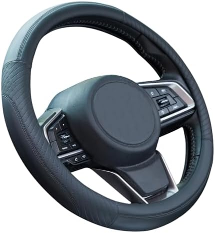 JEYORZY Lenkradbezug Schwarz - Rutschfester Griff Für Sicheres Fahren