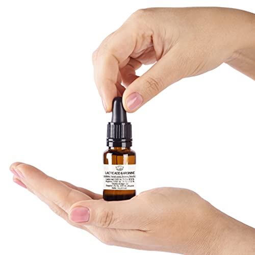 Lactic Acid - 67.6% With L-Arginine - 7.5% Facial Peeling Complex - Liquid - Professional Facial Peeling Solution For Spot Control, Brightness, Resurfacing - Without Burning Or Irritation - 0.5 Oz #TOP1