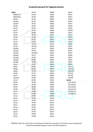 DL-pro Keilrippenriemen 1321 PJ 6 passend für Miele 4693121 Keilriemen Antriebsriemen Riemen 1321PJ6 für Mondia Meteor W700 Trockner Waschmaschine
