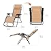 Amazon Basics Outdoor Patio Zero Gravity Lounge Chair with Pillow, Folding Reclining and Textilene Adjustable, Folding Lounge Lawn Chairs for Outside, 26