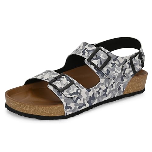 Image of Centrino Men's Berkin-Style Slip-On Sandals | Open Toe Design | Soft PU Footbed | Lightweight & Comfortable | Arch Support | On-Grip Sole | Casual Outdoor Wear (9215)