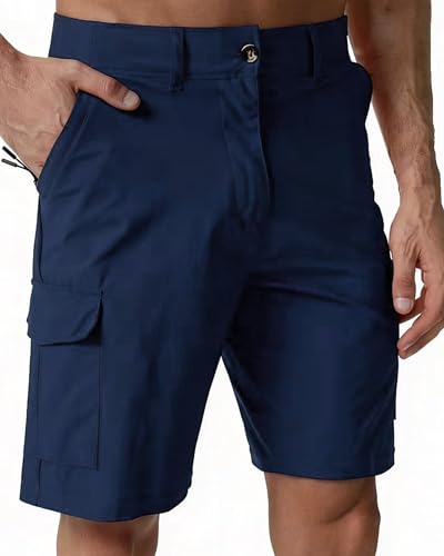 Image of Men's Lightweight Hiking Work Cargo Shorts 9 inch-5 Pockets
