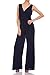 Produktbild Laeticia Dreams Eleganter Damen Overall Jumpsuit V Ausschnitt S M L XL, Farbe:Marineblau, Größe:44 XXL