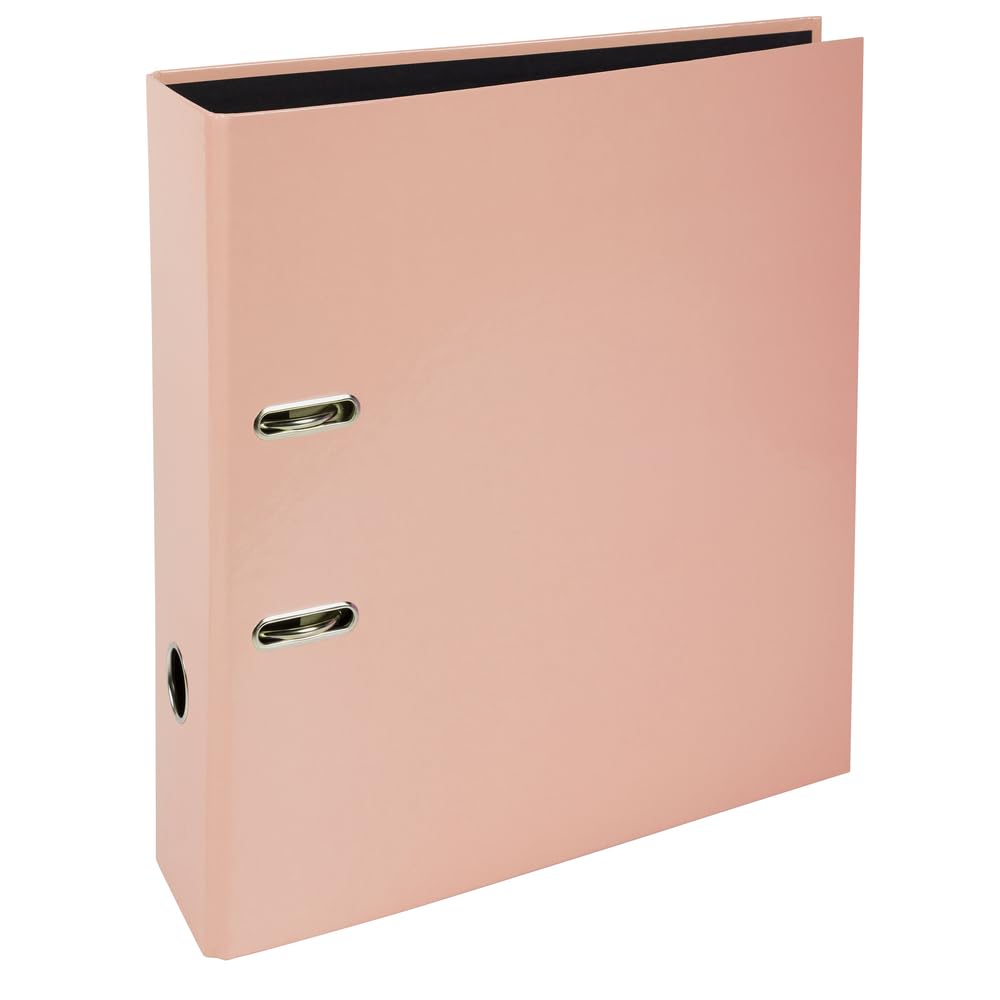 Exacompta - Ref 53567E - Box of 10 A4 Lever Arch Files Prem'Touch AQUAREL - 80mm Spine - 80mm Mechanical - External Dimensions: 32 x 28.5 x 8 cm - A4 File Format - Coral