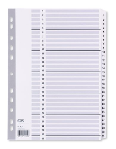 Elba 02629 - Divisori per schedario suddivisi in