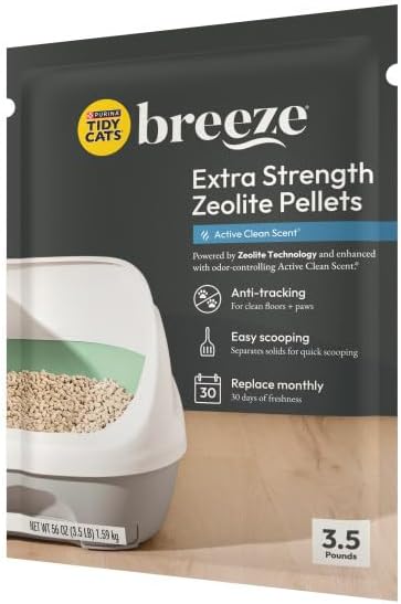 Tidy Cats Breeze Extra Strength Zeolite Pellets, Active Clean Scent 3.5 lb (Pack of 4) image 5