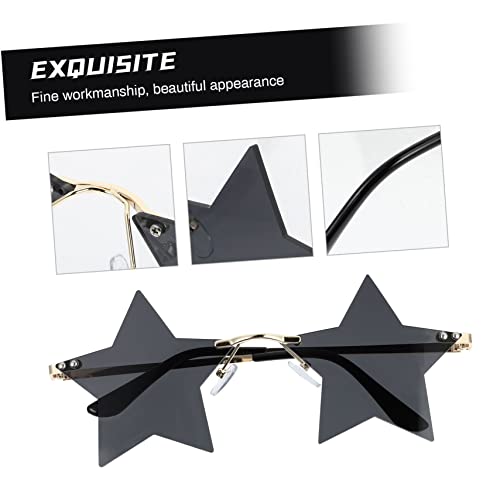 1 Pair Party Sunglasses Fashion Flame Shape Sunglasses Polarized Sunglass Cool Sun Glasses Personality Eyewear S Vintage for Men Scenecore Grey Copper Alloy2