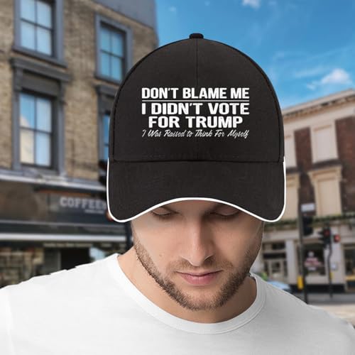 Adult's Fashion Digital Printed Baseball Hat,Don't Blame Me I Voted for Sanity Retro Humor Baseball Caps Gifts for Dad Beach Cap Black2