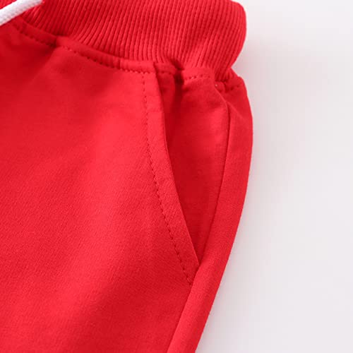 Toddler Boys Girls Cotton Basketball Soccer Shorts Solid Color Athletic Shorts for Kids Drawstring Pants with Pockets3