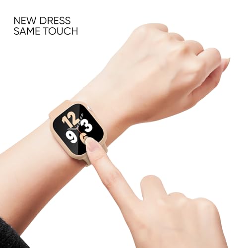 Image of Adorique 3-in-1 Compatible for Apple Watch Band 40mm 41mm 42mm 44mm 45mm 46mm, Soft Silicone Sport Strap for iWatch Series SE 10 9 8 7 6 5 4 3