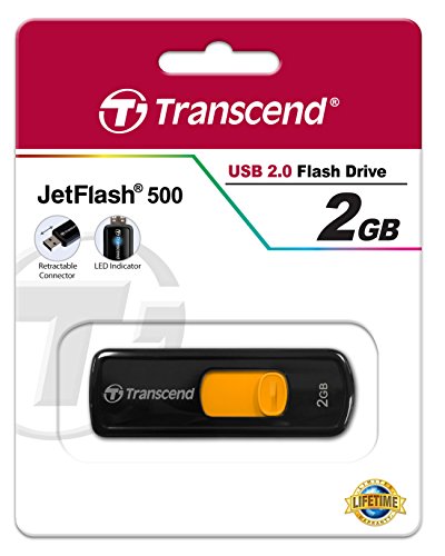 Image of Transcend JetFlash 500 2GB USB 2.0 Pen Drive