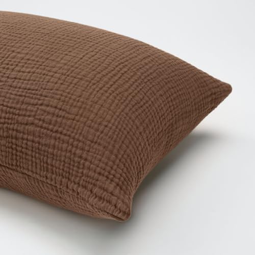 Image of Blissful Diary Toddler Pillow with Muslin Cotton Pillowcase, 13x18 Kids Pillows for Sleeping and Traveling,Toddler Bed Pillows for Kids(Caramel Brown)