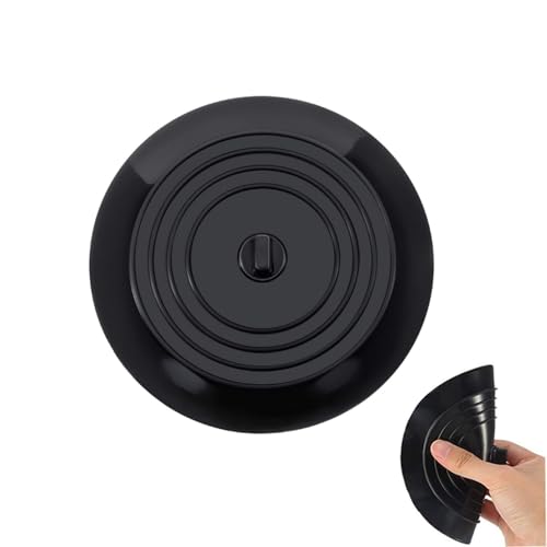 シンク ふた 排水口 ふた 1個セット 洗面台/キッチン/風呂など適用 15cm 黒