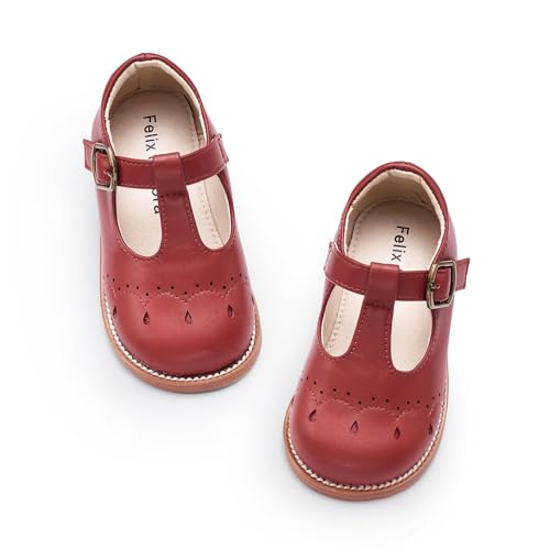 Image of Felix & Flora Toddler Girl Mary Jane Dress Shoes - School Oxford Flats for Girl Party Shoes.