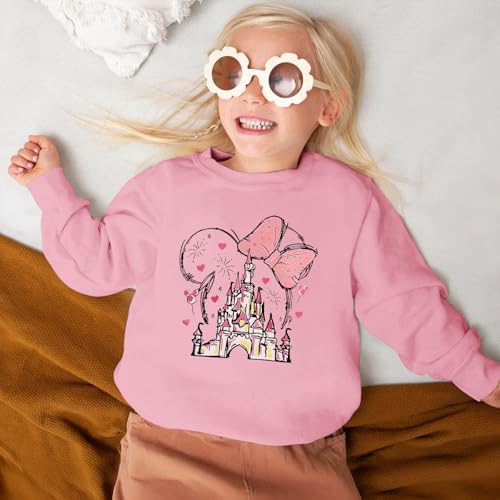 Image of Magic Kingdom Sweatshirts for Girls Magical Castle Graphic Long Sleeve Shirt Kids Toddler Vacation Pullover Cute Top