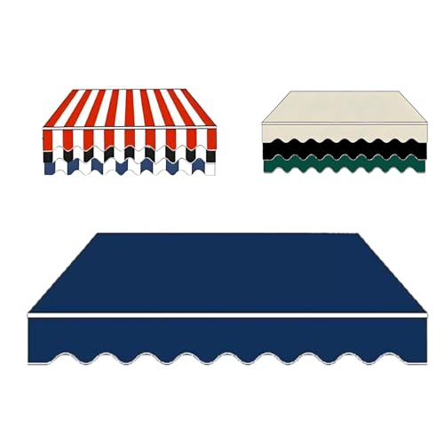 Tela de repuesto para toldo de 700x200 cm azul con cenefa para terrazas de restaurantes 2