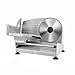 affettatrice eldom KR400, affettatrice elettrica, 2 coltelli in Acciaio Inossidabile, affettatrice per Formaggio, affettatrice per Pane, 150 W, Argento, Spessore di Taglio Regolabile all'infinito