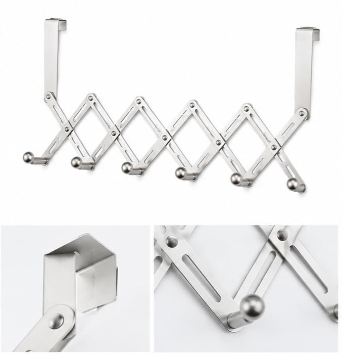 Generic Stainless Steel Over Door Hanger, 6 Hooks - Image 4