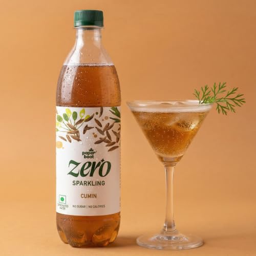 Image of Paper Boat Zero Cumin Sparkling (Soda) Water - Pack of 4, 600 ml Each | Zero Sugar, Zero Calories| Sugar Free| Flavoured Carbonated Water | No Aspartame