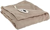 Biddeford Heated Plush Throw, Taupe
