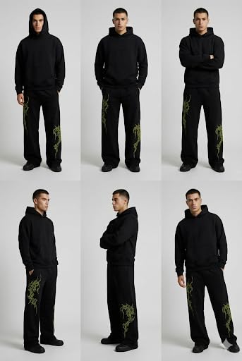 Image of Men's Printed Baggy Pants, Relaxed Fit Cotton Lower, Mid Rise Elastic Waist Joggers with Graphic Design, Casual Wear for Gym, Lounge & Street Style