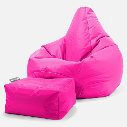 Big Bertha Original, Gaming Sitzsack Sessel Mit Passendem Hocker, Pink