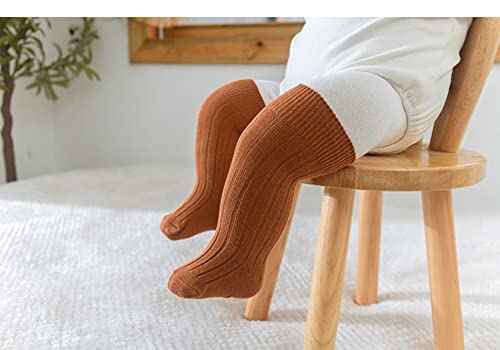 QandSweat Unisex-Baby Knee High Socks Seamless Toddler Boy Girls Cotton Uniform Stockings4